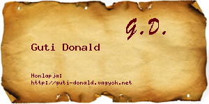 Guti Donald névjegykártya